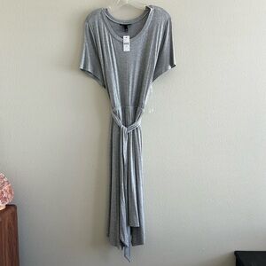 Lane Bryant Belted Knit Dress Heather Grey 18/20